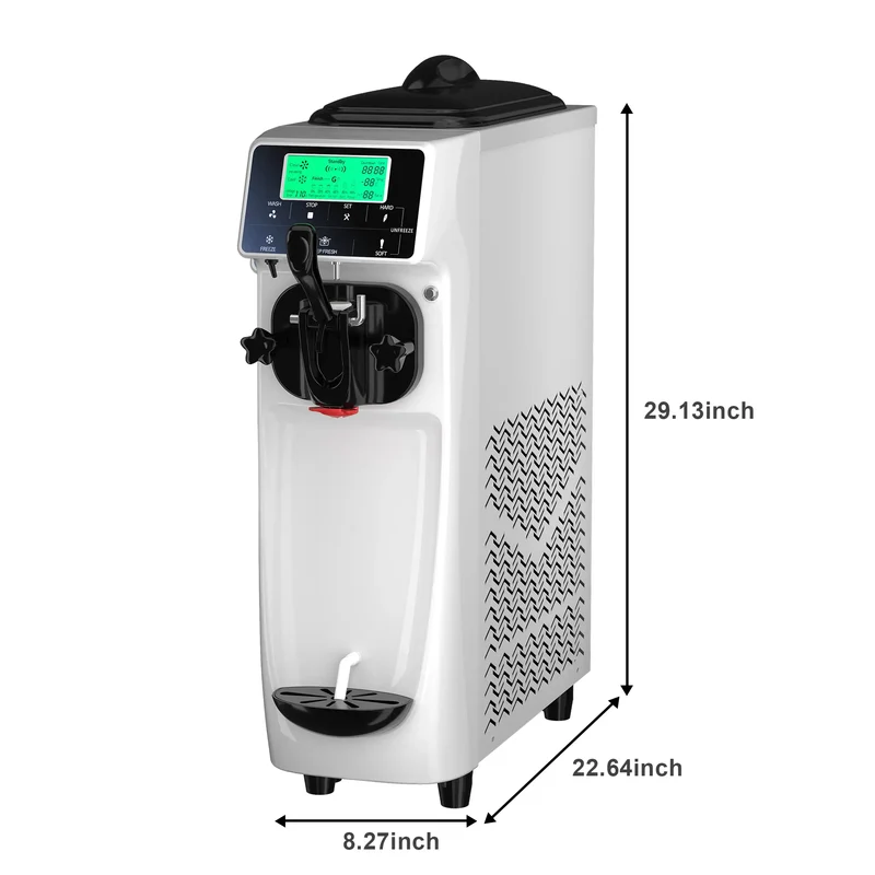 GSEICE Soft Serve Ice Cream Machine, 1050W Ice Cream Machine for Commercial and Home Use | ST16RE