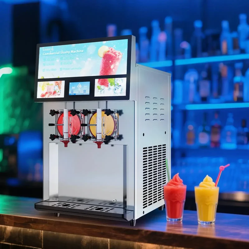 GSEICE Professional Efficient Commercial Margarita Slushie Machine for Restaurants, Hotels, Bars