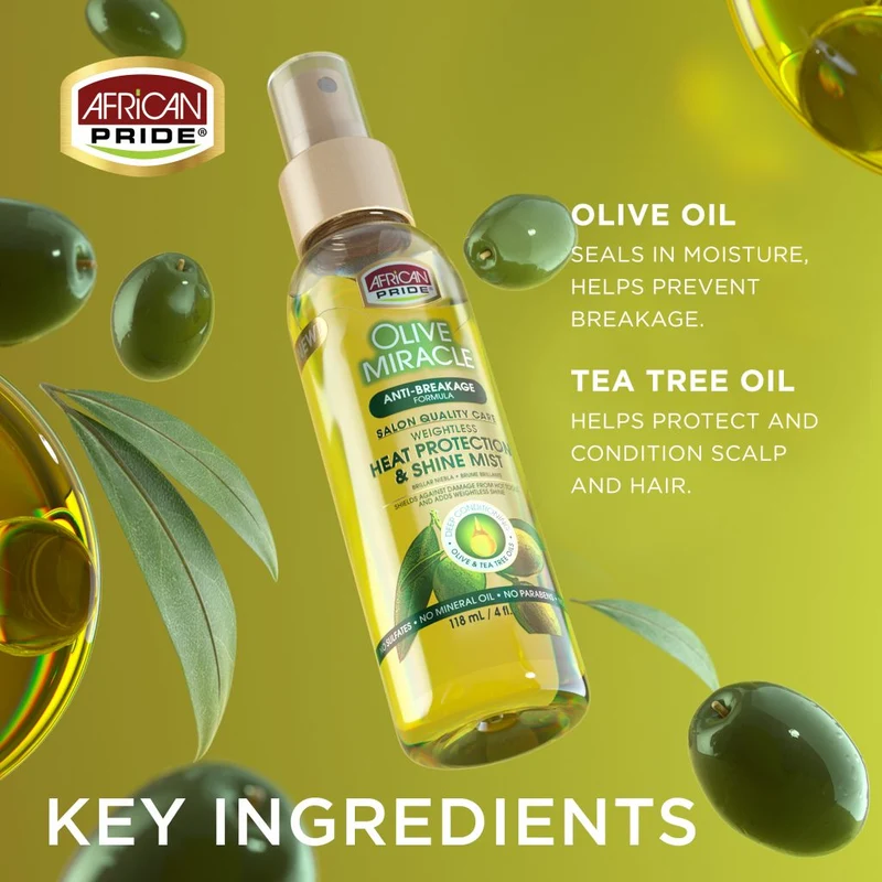 African pride heat protectant & shine mist