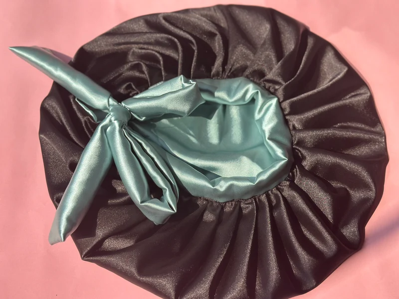 African style silky satin bonnet