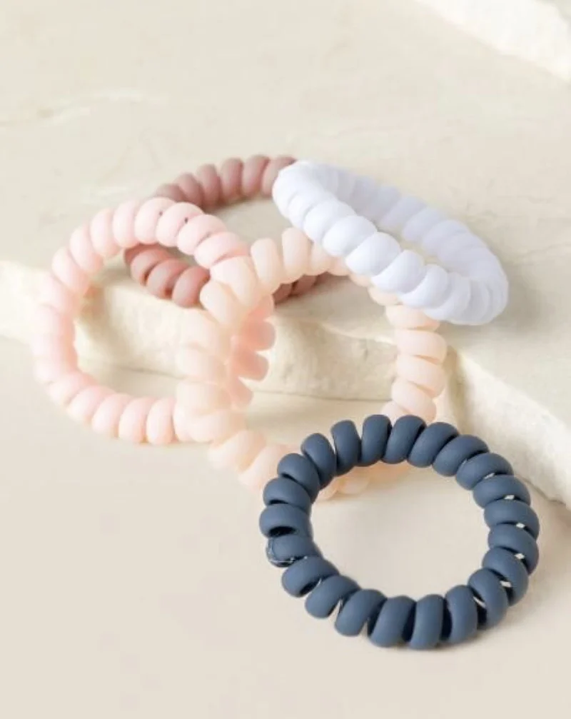 Large spiral ties (set of 3)