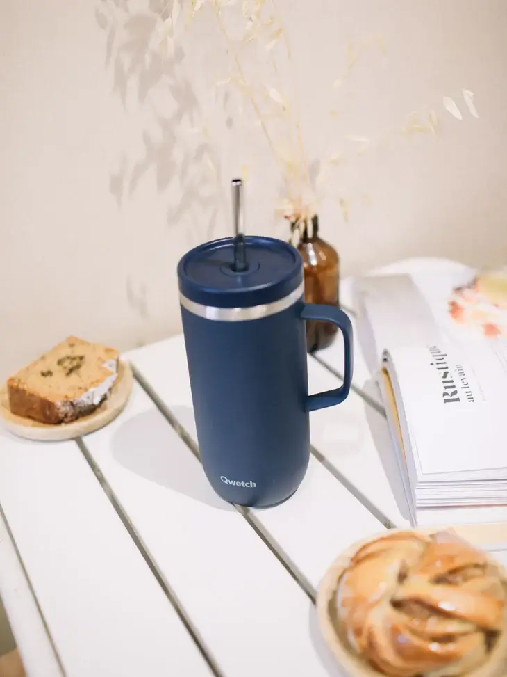 Mug Isotherme Cold Cup Qwetch 600 ml – Hydratation Stylée et Écoresponsable