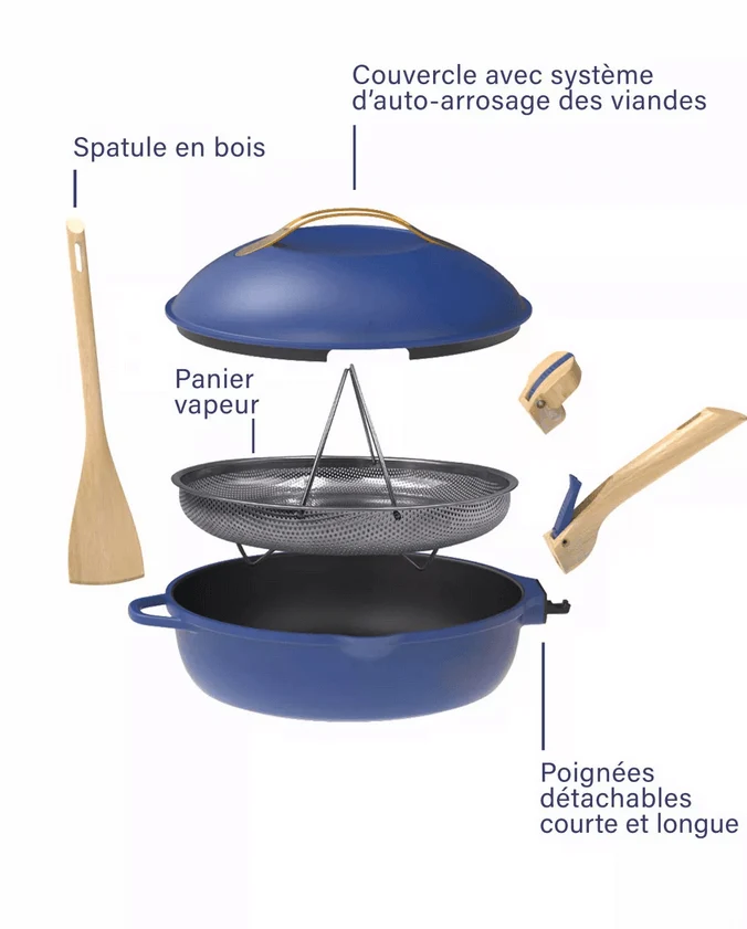Fabuleuse 28 cm Cookut - La Poêle Polyvalente Inégalée