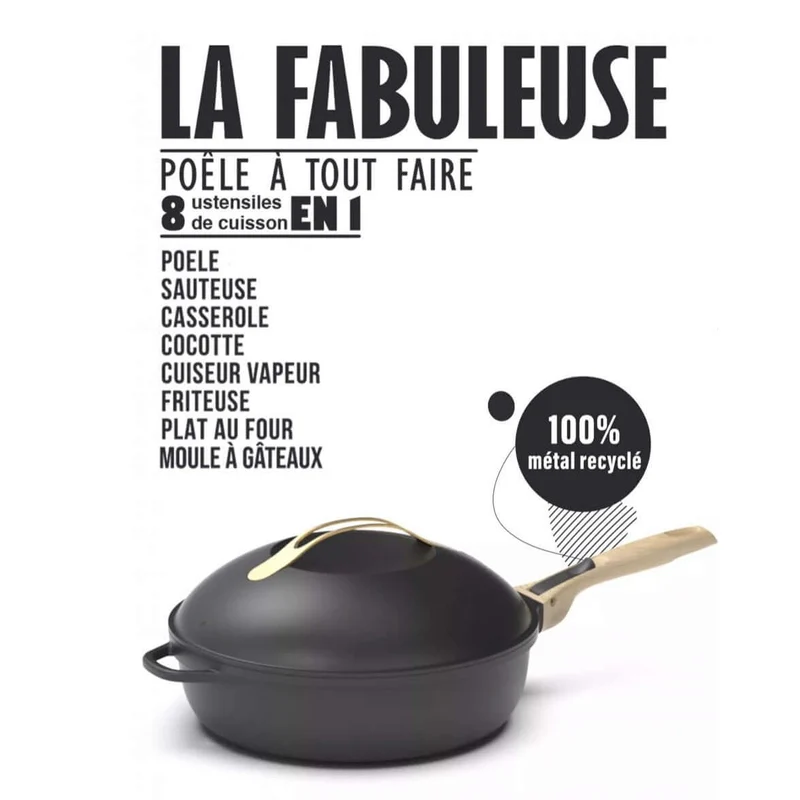 Fabuleuse 28 cm Cookut - La Poêle Polyvalente Inégalée