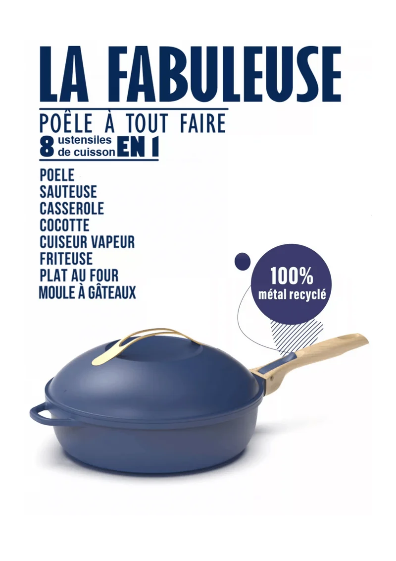 Fabuleuse 28 cm Cookut - La Poêle Polyvalente Inégalée