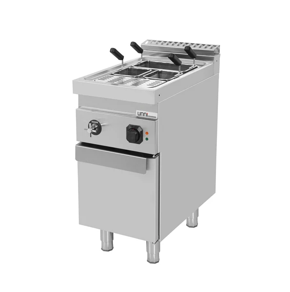 Cuiseur à pâtes électrique sur meuble 1 cuve 18 L - 9 kW - 400 V - L 400 x P 700 x H 850 mm - Unninox