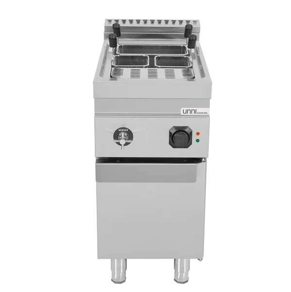 Cuiseur à pâtes électrique sur meuble 1 cuve 18 L - 9 kW - 400 V - L 400 x P 700 x H 850 mm - Unninox