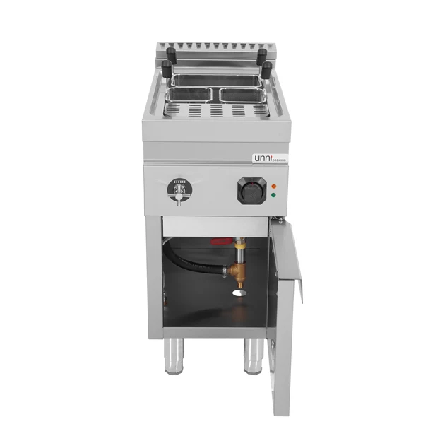 Cuiseur à pâtes électrique sur meuble 1 cuve 18 L - 9 kW - 400 V - L 400 x P 700 x H 850 mm - Unninox