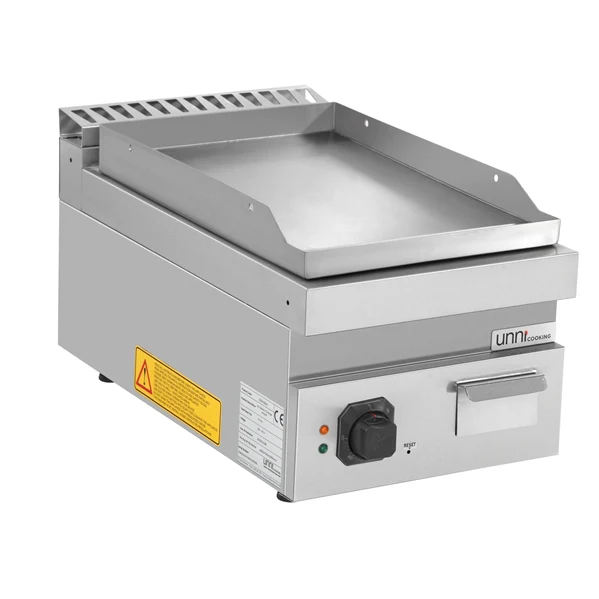 Plancha électrique à poser - plaque lisse - 4,5 kW - L 400 x P 700 x H 300 mm - Unninox