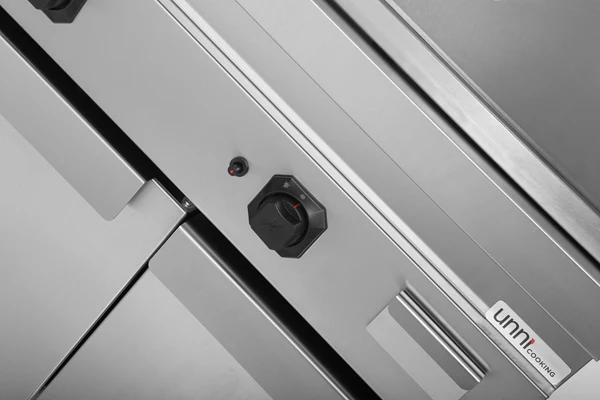Plancha gaz triple sur meuble - plaque lisse - 19,5 kW - L 1200 x P 700 x H 850 mm - Unninox