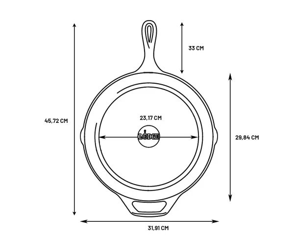 Poêle en fonte naturelle 30cm - LODGE