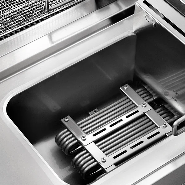 Friteuse électrique à poser 1 cuve 12 L - L 400 x P 700 x H 300 mm - 9 kW 400 V - Unninox