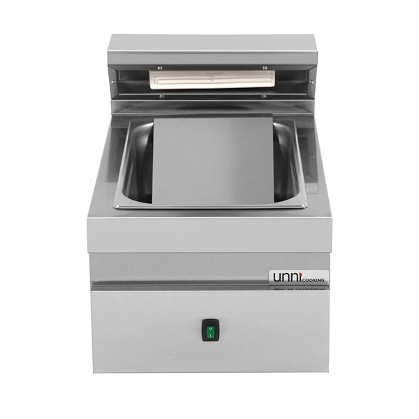 Chauffe-frites électrique à poser 1 x GN 1/1 - L 400 x P 700 x H 300 mm - 1 kW 230 V - Unninox