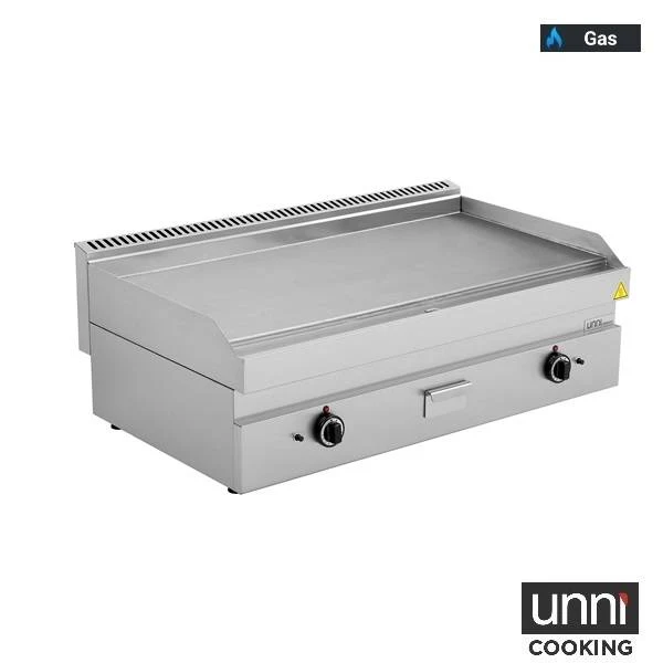 Plancha gaz lisse - L 1100 x P 650 x H 320 mm - 12 kW - Unninox