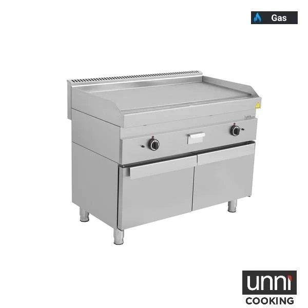 Plancha gaz lisse - L 1100 x P 650 x H 320 mm - 12 kW - Unninox