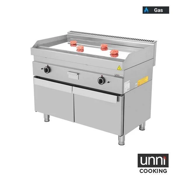 Plancha gaz chrome 12 kW - L 1100 x P 650 x H 320 mm - Unninox