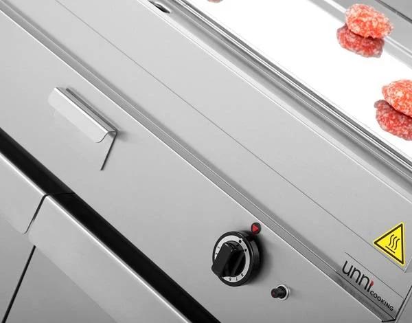 Plancha gaz chrome 12 kW - L 1100 x P 650 x H 320 mm - Unninox