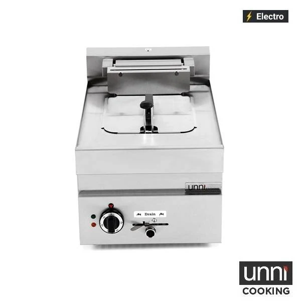 Friteuse électrique 1 cuve 10 L 7,5 kW 400 V - L 400 x P 650 x H 320 mm - Unninox