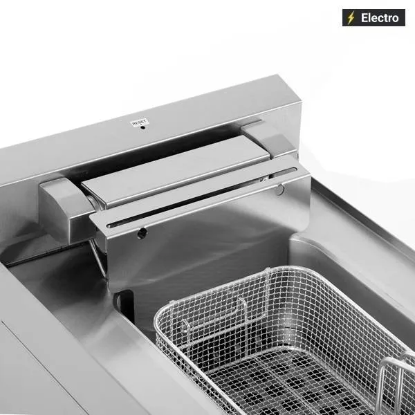Friteuse électrique 1 cuve 10 L 7,5 kW 400 V - L 400 x P 650 x H 320 mm - Unninox