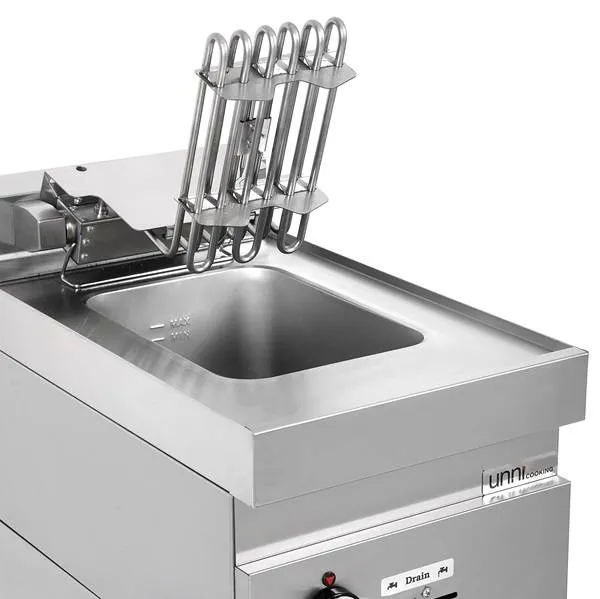 Friteuse électrique 1 cuve 10 L 7,5 kW 400 V - L 400 x P 650 x H 320 mm - Unninox
