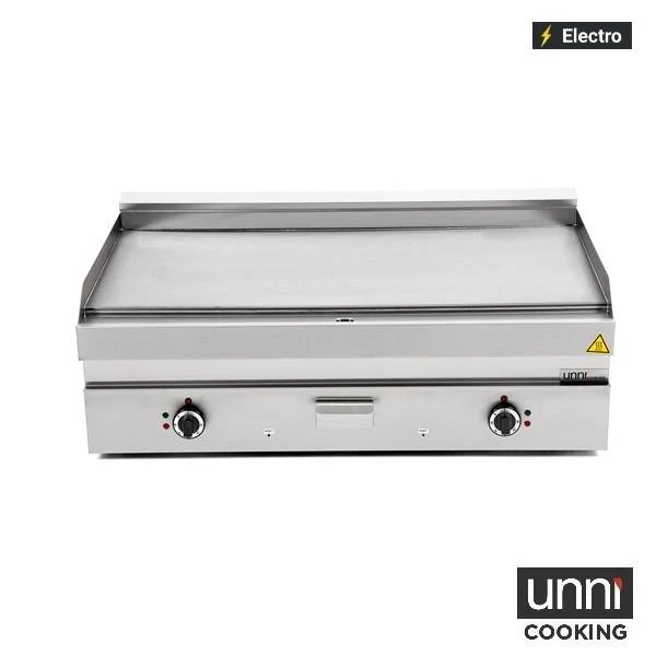 Plancha électrique lisse 13,5 kW 400 V - L 1100 x P 650 x H 320 mm - Unninox