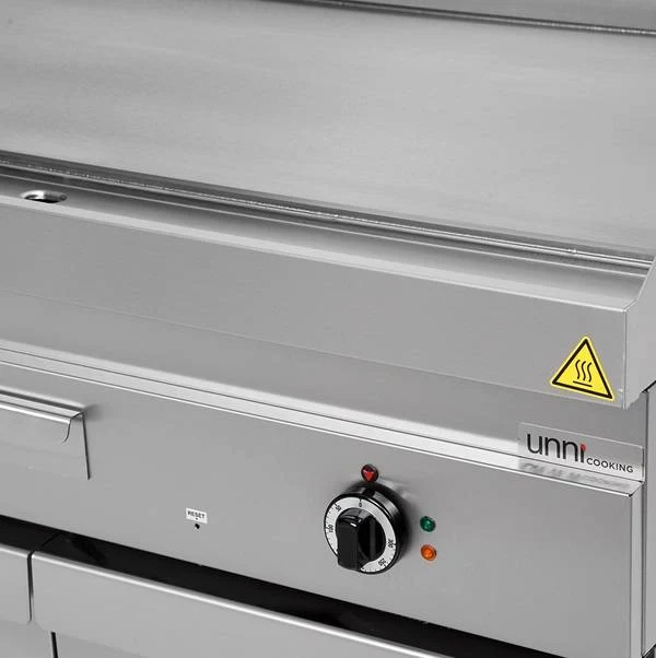 Plancha électrique lisse 13,5 kW 400 V - L 1100 x P 650 x H 320 mm - Unninox