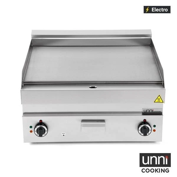 Plancha électrique lisse 9 kW 400 V - L 700 x P 650 x H 320 mm - Unninox