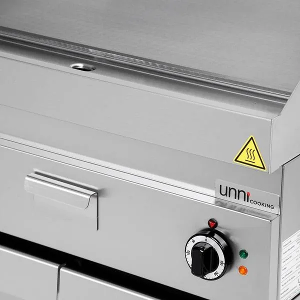 Plancha électrique lisse 9 kW 400 V - L 700 x P 650 x H 320 mm - Unninox