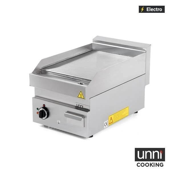 Plancha électrique lisse 4,5 kW 400 V - L 400 x P 650 x H 320 mm - Unninox
