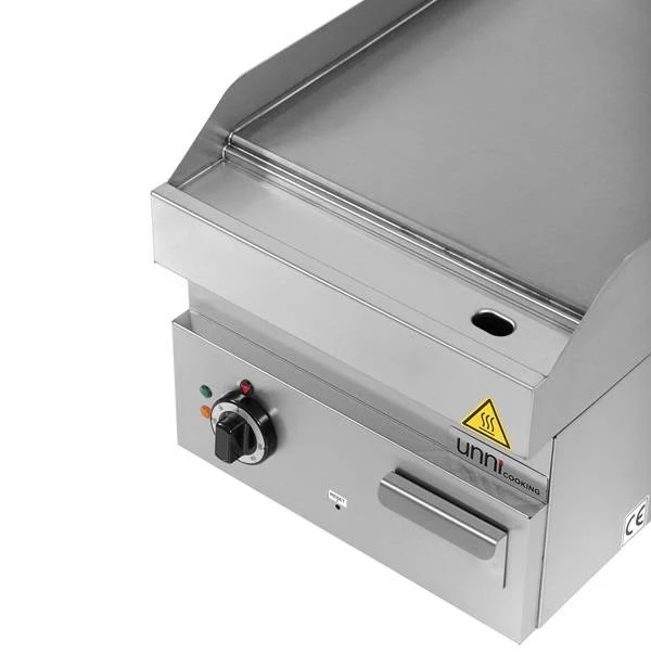 Plancha électrique lisse 4,5 kW 400 V - L 400 x P 650 x H 320 mm - Unninox