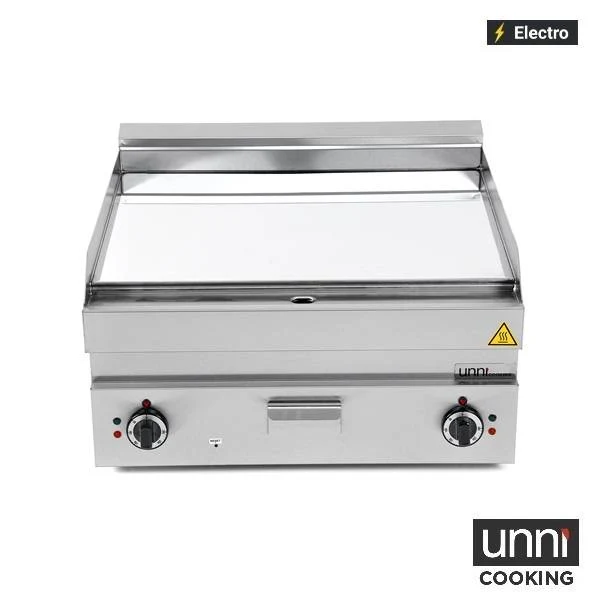 Plancha électrique chrome 9 kW 400 V - L 700 x P 650 x H 320 mm - Unninox