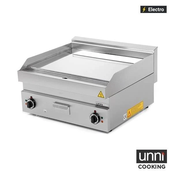 Plancha électrique chrome 9 kW 400 V - L 700 x P 650 x H 320 mm - Unninox