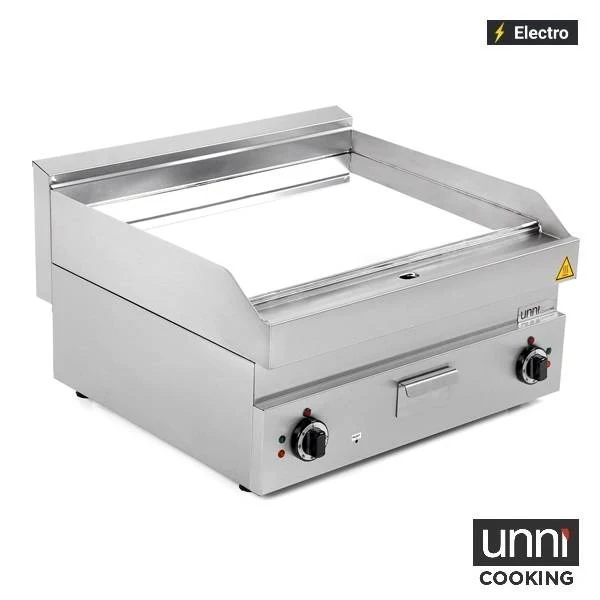 Plancha électrique chrome 9 kW 400 V - L 700 x P 650 x H 320 mm - Unninox
