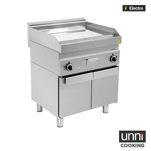 Plancha électrique chrome 9 kW 400 V - L 700 x P 650 x H 320 mm - Unninox