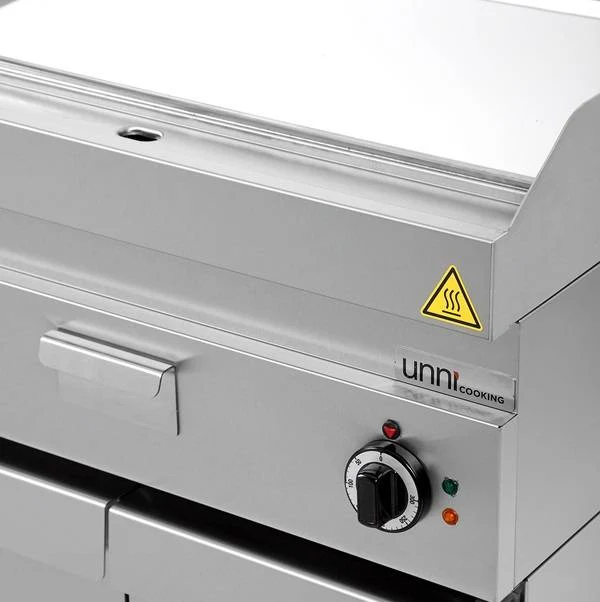 Plancha électrique chrome 9 kW 400 V - L 700 x P 650 x H 320 mm - Unninox
