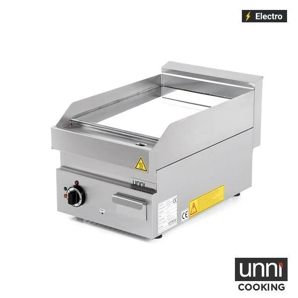 Plancha électrique chrome 4,5 kW 400 V - L 400 x P 650 x H 320 mm - Unninox