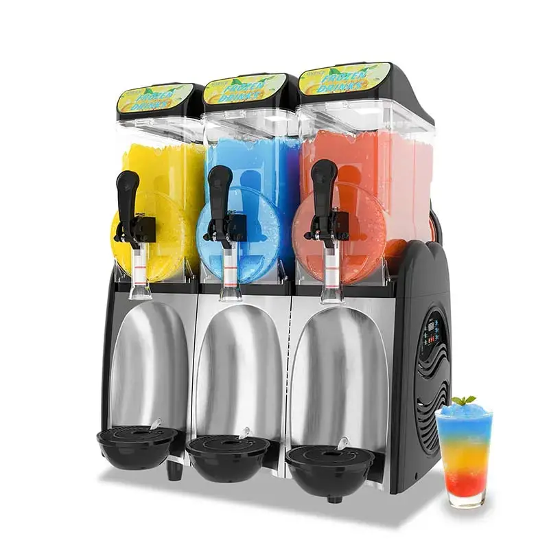 Commercial Slushie Machine with 3x4 Gal, Frozen Beverage Machines Suitable for Restaurants | RLC15*3