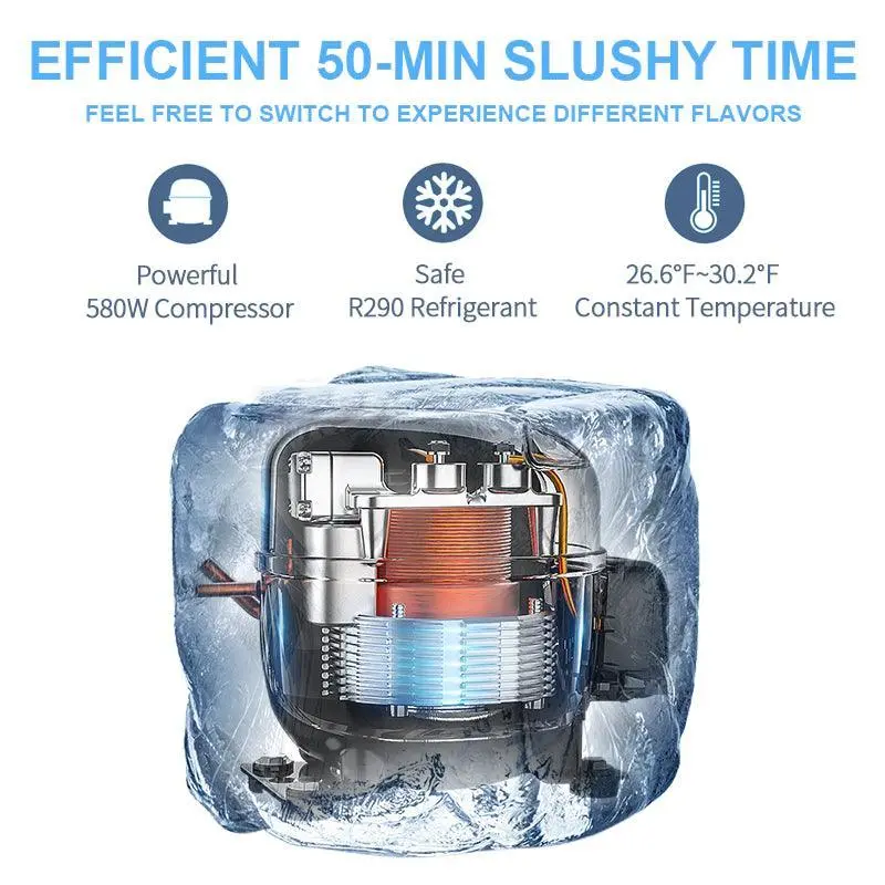 Commercial Slushie Machine with 3x4 Gal, Frozen Beverage Machines Suitable for Restaurants | RLC15*3