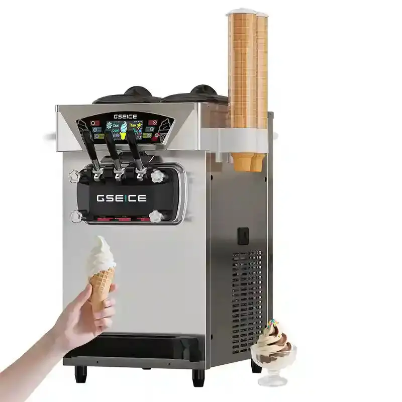 1600W Soft Ice Cream machine, Countertop Soft Serve Machine for Restaurant Snack Bar | BJK288SR1JL-Z