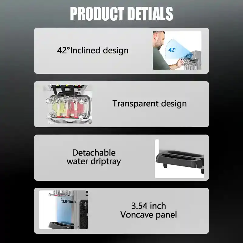 1600W Soft Ice Cream machine, Countertop Soft Serve Machine for Restaurant Snack Bar | BJK288SR1JL-Z