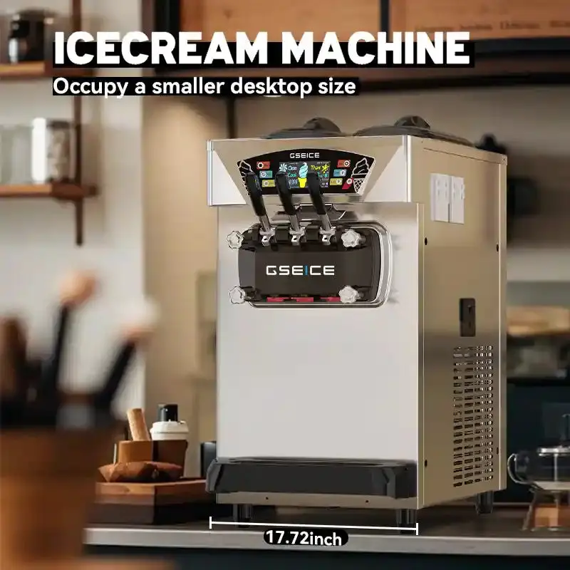 1600W Soft Ice Cream machine, Countertop Soft Serve Machine for Restaurant Snack Bar | BJK288SR1JL-Z