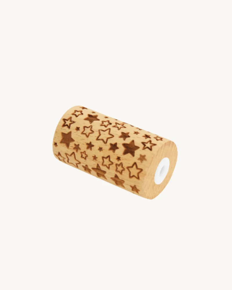 Mini rouleau bois empreinte étoile - Scrapcooking