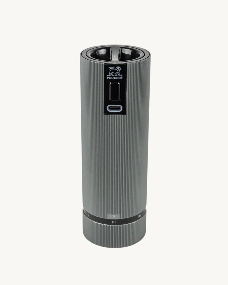 Moulin à Poivre Électrique Rechargeable u'Select, 15 cm - Peugeot Line Électrique en Carbone