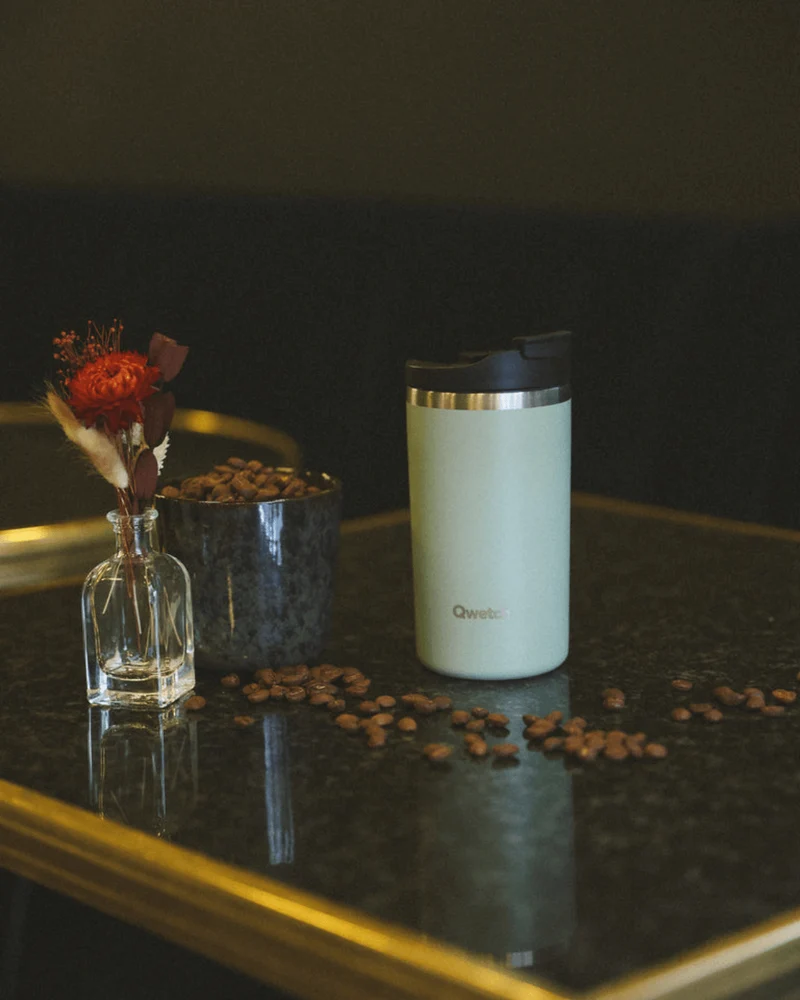 Travel Mug Isotherme Qwetch - Inox Recyclé, 6h Chaud / 12h Froid, Étanche - 350 ml 3 teintes