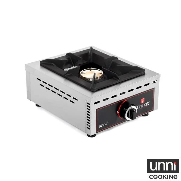 Réchaud gaz à poser 1 feu 7 kW - L 370 x P 510 x H 200 mm - Unninox