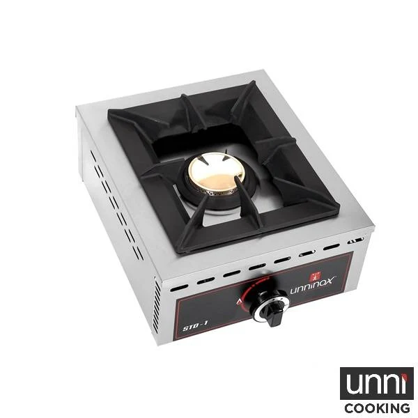 Réchaud gaz à poser 1 feu 7 kW - L 370 x P 510 x H 200 mm - Unninox