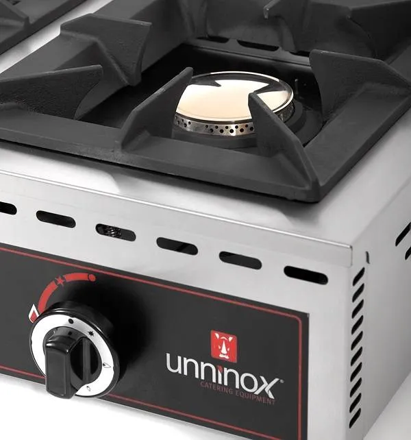 Réchaud gaz à poser 1 feu 7 kW - L 370 x P 510 x H 200 mm - Unninox
