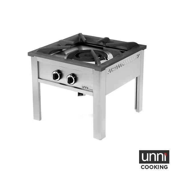 Réchaud gaz à poser - 22 kW - L 600 x P 600 x H 600 mm - Unninox