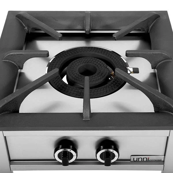 Réchaud gaz à poser - 22 kW - L 600 x P 600 x H 600 mm - Unninox