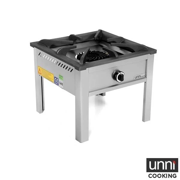 Réchaud gaz à poser 1 feu - 10 kW - L 500 x P 500 x H 530 mm - Unninox